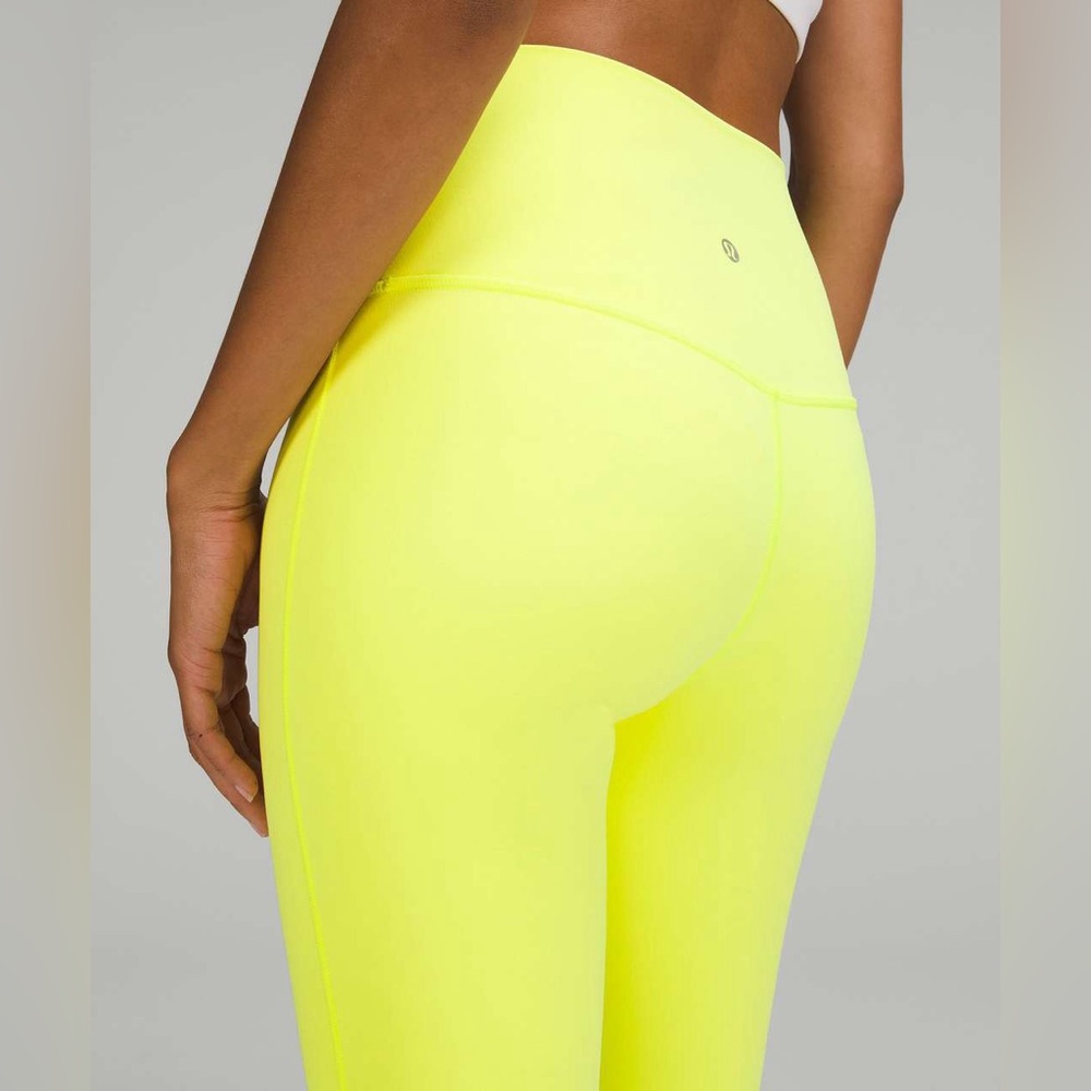Lululemon Align High-Rise Crop 21" - Size 6, Electric Lemon - Picture 5 of 6